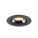 SLV LED Ceiling recessed luminaire NUMINOS® GIMBLE XS, 3000K, 55°, black/chrome