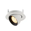 SLV LED Ceiling recessed luminaire NUMINOS® GIMBLE XS, 3000K, 20°, white/black