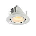 SLV LED Ceiling recessed luminaire NUMINOS® GIMBLE XS, 3000K, 40°, white