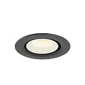 SLV LED Ceiling recessed luminaire NUMINOS® GIMBLE XS, 4000K, 40°, black/white