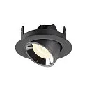 SLV LED Ceiling recessed luminaire NUMINOS® GIMBLE XS, 4000K, 40°, black/chrome
