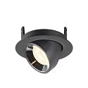 SLV LED Ceiling recessed luminaire NUMINOS® GIMBLE XS, 4000K, 40°, black/chrome