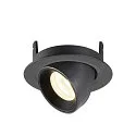 SLV LED Ceiling recessed luminaire NUMINOS® GIMBLE XS, 4000K, 55°, black