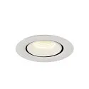 SLV LED Ceiling recessed luminaire NUMINOS® GIMBLE XS, 4000K, 20°, white