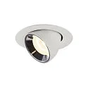 LED Ceiling recessed luminaire NUMINOS® GIMBLE XS, 4000K, 20°, white/chrome