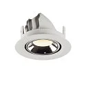 SLV LED Ceiling recessed luminaire NUMINOS® GIMBLE XS, 4000K, 40°, white/chrome