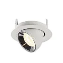 SLV LED Ceiling recessed luminaire NUMINOS® GIMBLE XS, 4000K, 40°, white/chrome