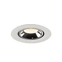 SLV LED Ceiling recessed luminaire NUMINOS® GIMBLE XS, 4000K, 40°, white/chrome