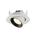 SLV LED Ceiling recessed luminaire NUMINOS® GIMBLE XS, 4000K, 55°, white/black
