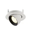 SLV LED Ceiling recessed luminaire NUMINOS® GIMBLE XS, 4000K, 55°, white/black