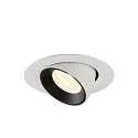 SLV LED Ceiling recessed luminaire NUMINOS® GIMBLE XS, 4000K, 55°, white/black