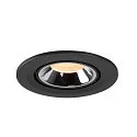 SLV LED Ceiling recessed luminaire NUMINOS® GIMBLE S, 2700K, 20°, black/chrome