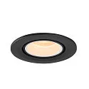 SLV LED Ceiling recessed luminaire NUMINOS® GIMBLE S, 2700K, 55°, black/white