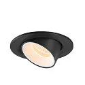 SLV LED Ceiling recessed luminaire NUMINOS® GIMBLE S, 2700K, 55°, black/white