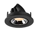 SLV LED Ceiling recessed luminaire NUMINOS® GIMBLE S, 2700K, 55°, black/chrome