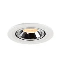 SLV LED Ceiling recessed luminaire NUMINOS® GIMBLE S, 2700K, 20°, white/chrome