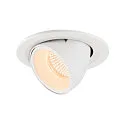 LED Ceiling recessed luminaire NUMINOS® GIMBLE S, 2700K, 40°, white