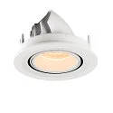 SLV LED Ceiling recessed luminaire NUMINOS® GIMBLE S, 2700K, 40°, white