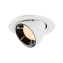 LED Ceiling recessed luminaire NUMINOS® GIMBLE S, 2700K, 40°, white/chrome
