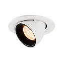 LED Ceiling recessed luminaire NUMINOS® GIMBLE S, 2700K, 55°, white/black