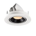 SLV LED Ceiling recessed luminaire NUMINOS® GIMBLE S, 2700K, 55°, white/black