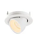 SLV LED Ceiling recessed luminaire NUMINOS® GIMBLE S, 3000K, 20°, white