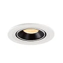 SLV LED Ceiling recessed luminaire NUMINOS® GIMBLE S, 3000K, 55°, white/black