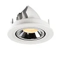 SLV LED Ceiling recessed luminaire NUMINOS® GIMBLE S, 3000K, 55°, white/chrome