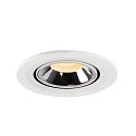 SLV LED Ceiling recessed luminaire NUMINOS® GIMBLE S, 3000K, 55°, white/chrome