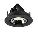 SLV LED Ceiling recessed luminaire NUMINOS® GIMBLE S, 4000K, 20°, black/chrome
