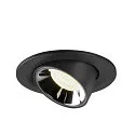 SLV LED Ceiling recessed luminaire NUMINOS® GIMBLE S, 4000K, 20°, black/chrome