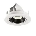 SLV LED Ceiling recessed luminaire NUMINOS® GIMBLE S, 4000K, 40°, white/black