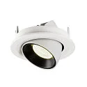 SLV LED Ceiling recessed luminaire NUMINOS® GIMBLE S, 4000K, 40°, white/black