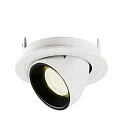 SLV LED Ceiling recessed luminaire NUMINOS® GIMBLE S, 4000K, 40°, white/black