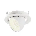 SLV LED Ceiling recessed luminaire NUMINOS® GIMBLE S, 4000K, 40°, white