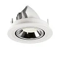 SLV LED Ceiling recessed luminaire NUMINOS® GIMBLE S, 4000K, 40°, white/chrome