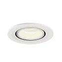 SLV LED Ceiling recessed luminaire NUMINOS® GIMBLE S, 4000K, 55°, white