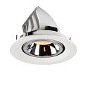 SLV LED Ceiling recessed luminaire NUMINOS® GIMBLE M, 2700K, 20°, white/chrome