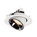SLV LED Ceiling recessed luminaire NUMINOS® GIMBLE M, 2700K, 20°, white/chrome