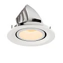 SLV LED Ceiling recessed luminaire NUMINOS® GIMBLE M, 2700K, 40°, white