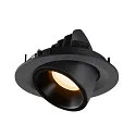LED Ceiling recessed luminaire NUMINOS® GIMBLE M, 3000K, 20°, black