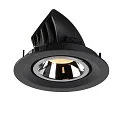 SLV LED Ceiling recessed luminaire NUMINOS® GIMBLE M, 3000K, 55°, black/chrome