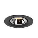 SLV LED Ceiling recessed luminaire NUMINOS® GIMBLE M, 3000K, 55°, black/chrome