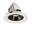 SLV LED Ceiling recessed luminaire NUMINOS® GIMBLE M, 3000K, 20°, white/black