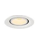 SLV LED Ceiling recessed luminaire NUMINOS® GIMBLE M, 3000K, 40°, white