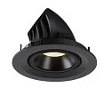 SLV LED Ceiling recessed luminaire NUMINOS® GIMBLE M, 4000K, 20°, black