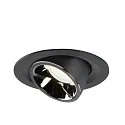 SLV LED Ceiling recessed luminaire NUMINOS® GIMBLE M, 4000K, 40°, black/chrome