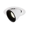 LED Ceiling recessed luminaire NUMINOS® GIMBLE M, 4000K, 20°, white/black