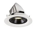 SLV LED Ceiling recessed luminaire NUMINOS® GIMBLE M, 4000K, 40°, white/black