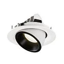 SLV LED Ceiling recessed luminaire NUMINOS® GIMBLE M, 4000K, 40°, white/black